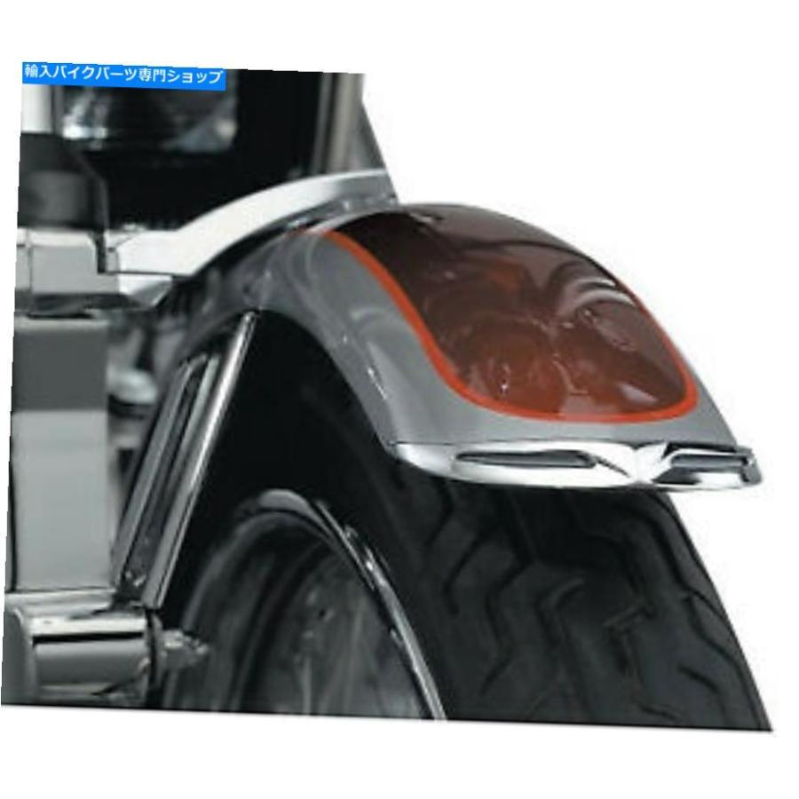 Front Fender クライャキンクロームフロントフェンダーチップトレーリングエッジハーレーファットボーイフフルフ9014 KURYAKYN CHROME Front Fender T