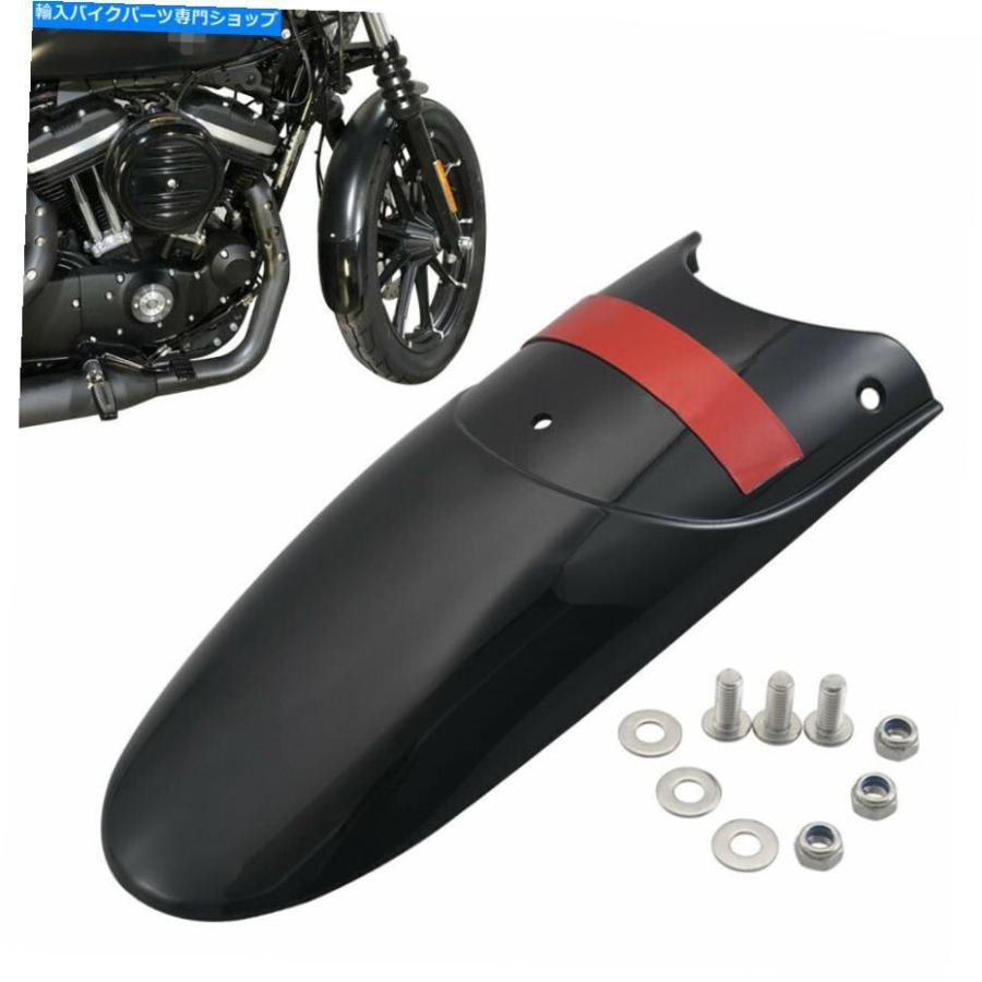 Front Fender Harley Sportster XL883 1200 FXST FXDX FXDC用グロスブラックフロントフェンダーエクステンダ Gloss Black Front Fender Extender for