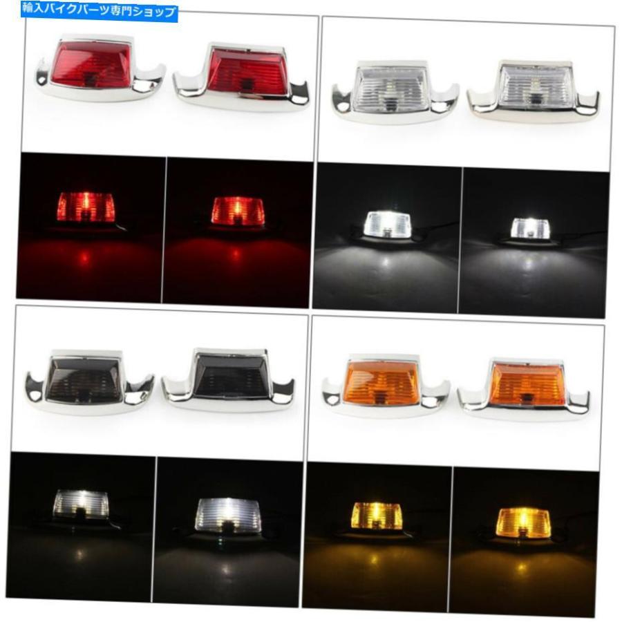 Front Fender フロント＆リアマッドガードトリムフェンダーチップLEDライトセットフィットハーレーFLHT FLT FLHS FLHR Front\u0026Rear Mudguard Trim Fend