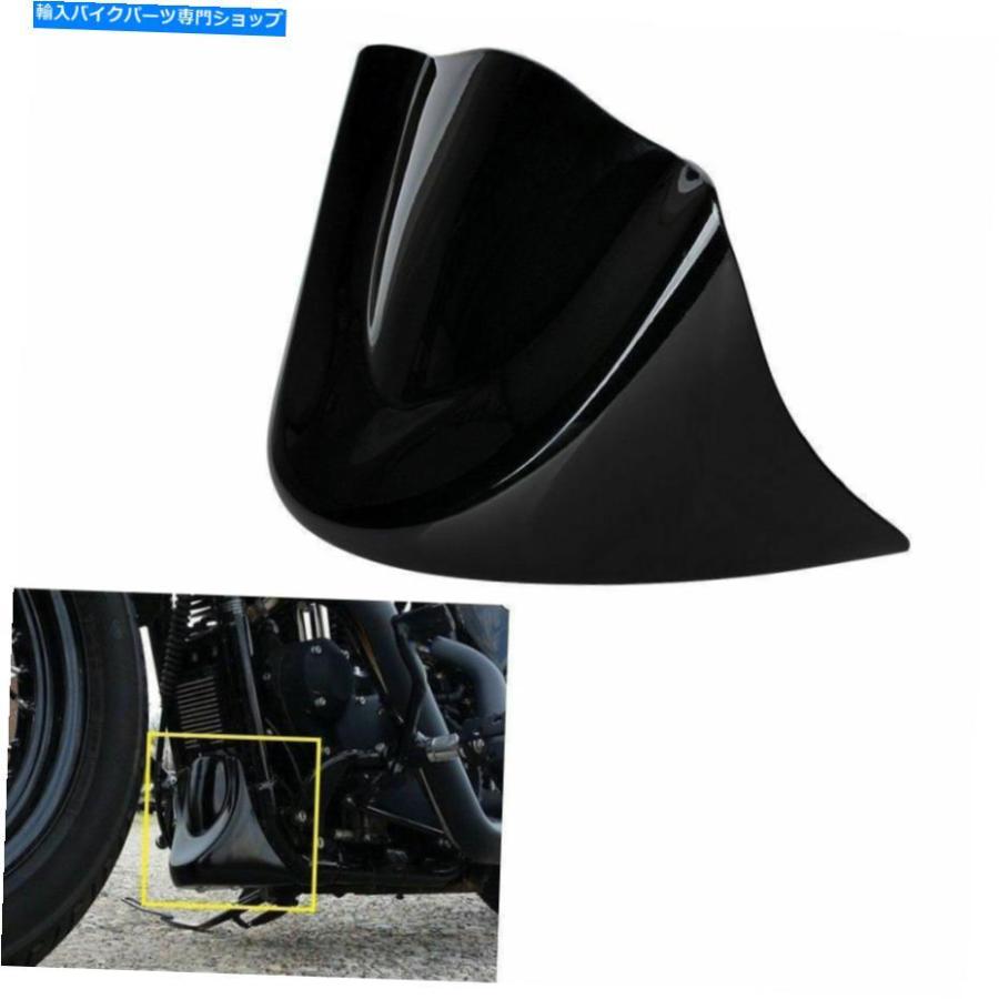 Front Fender ハーレーダイナ06-17のためのフロントチンボトムスポイラーマッドガードエアダムフェアリングカバー06-17 Front Chin Bottom Spoiler Mu