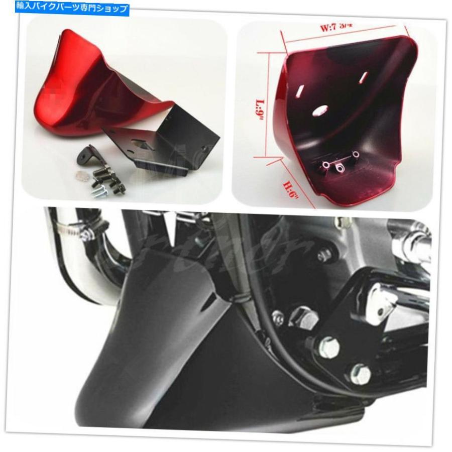 Front Fender ハーレースポーツスターXL 883 XL1200 04-14のための赤いあごのフェアリングフロントスポイラーカバー Red Chin Fairing Front Spoiler