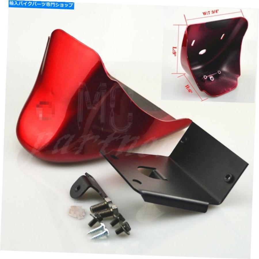 Front Fender ハーレースポーツスターXL 883 XL1200 04-14のための赤いあごのフェアリングフロントスポイラーカバー Red Chin Fairing Front Spoiler_1