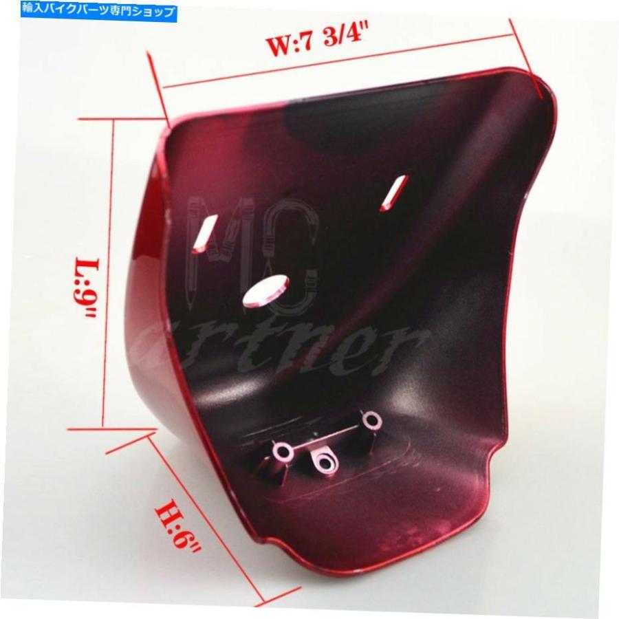 Front Fender ハーレースポーツスターXL 883 XL1200 04-14のための赤いあごのフェアリングフロントスポイラーカバー Red Chin Fairing Front Spoiler_2