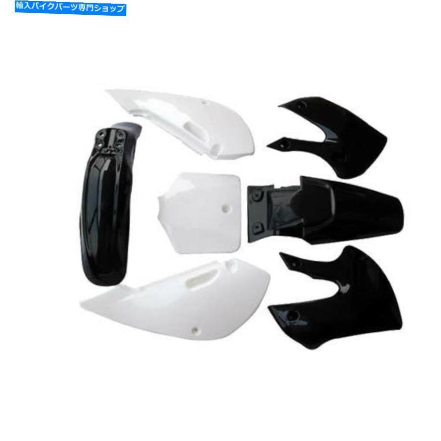 Front Fender ブラックプラスチックフェアリングフェンダーキットKLX110 DRZ110 KX65ピットプロトレイルダートバイク Black Plastics Fairing Fender_1
