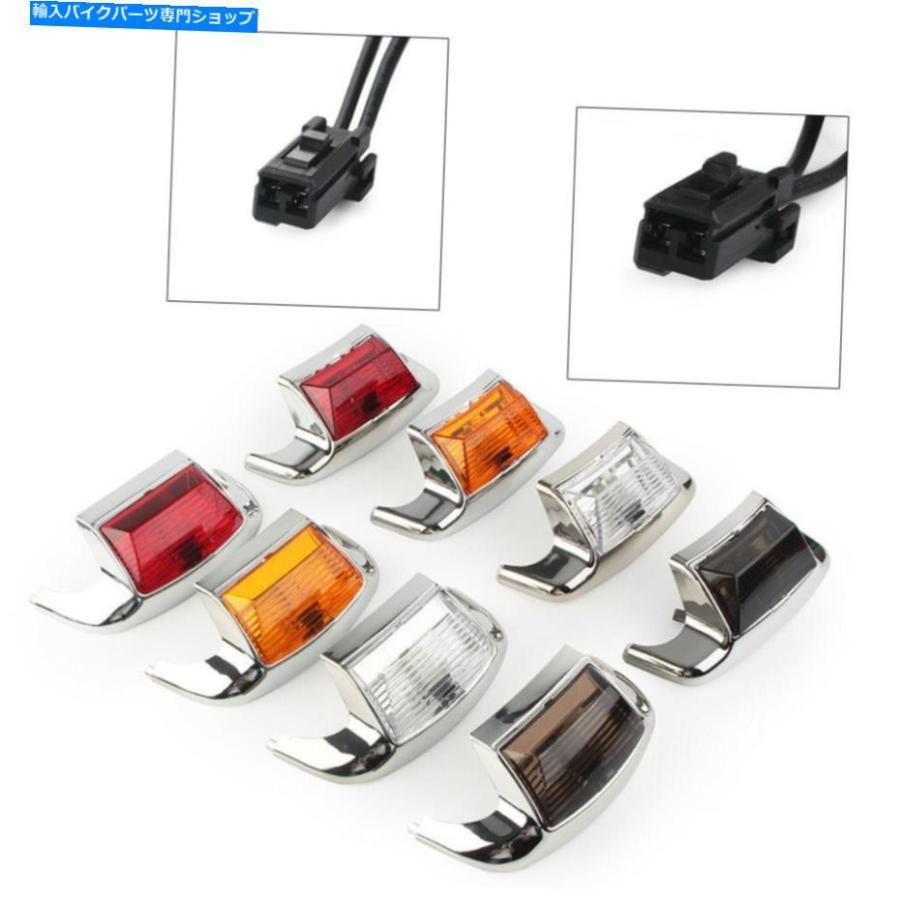 Front Fender フロント＆リアマッドガードトリムフェンダーチップLEDライトフィットハーレーグライドツーリングモデル Front \u0026 Rear Mudguard Trim Fe