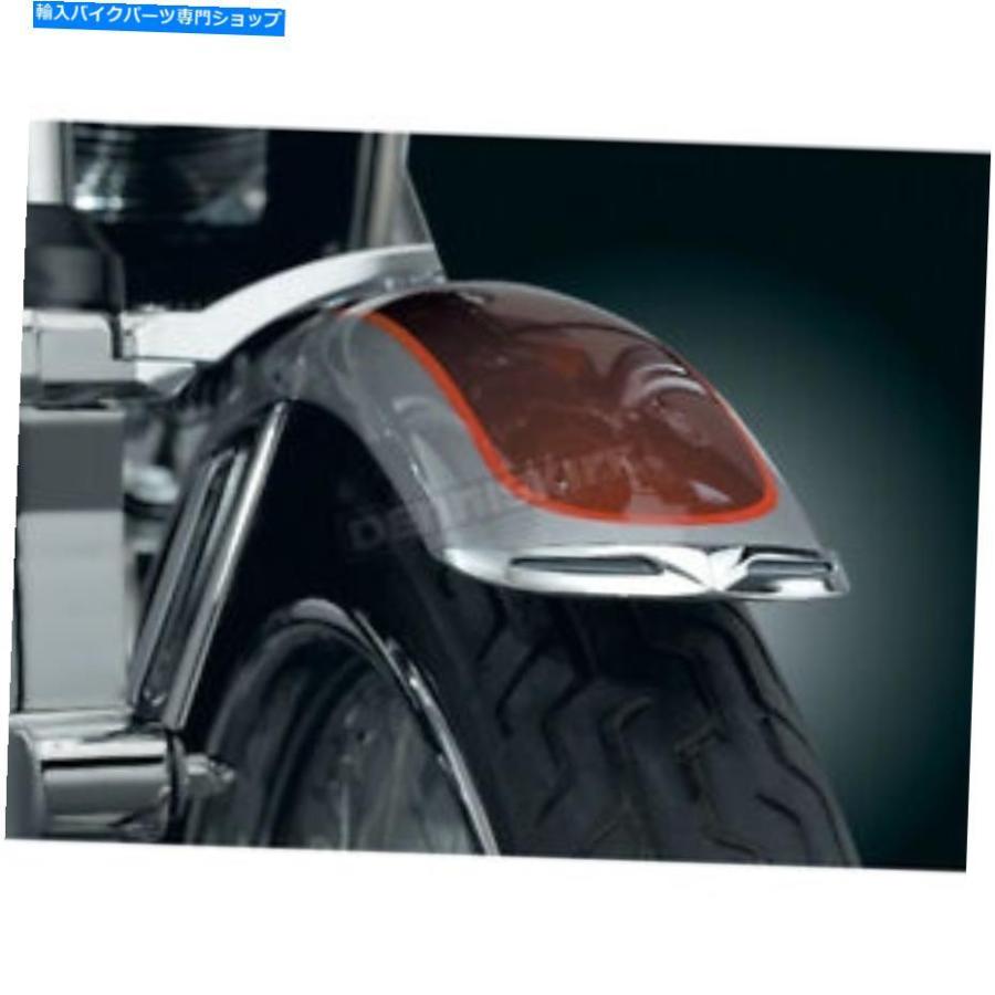 Front Fender 狭いタイヤのためのクライャキンフロントフェンダーチップ - 9012 Kuryakyn Front Fender Tip for Narrow Tire - 9012