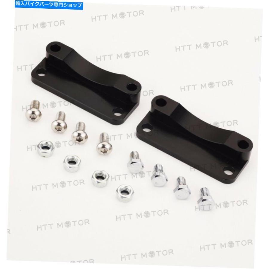 Front Fender 03-13ハーレーツーリングFlht Flhr Road Kingのための黒フロントフェンダーリロケーターキット Black Front Fender Relocator Kit For 0