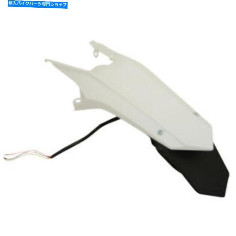 Rear Fender UFO Enduro後押しどろ除け - W / Light - White | HU03362041 UFO Enduro Rear Fender - W/Light - White | HU03362041 外装パーツ-車、バイク、自転車-バイク