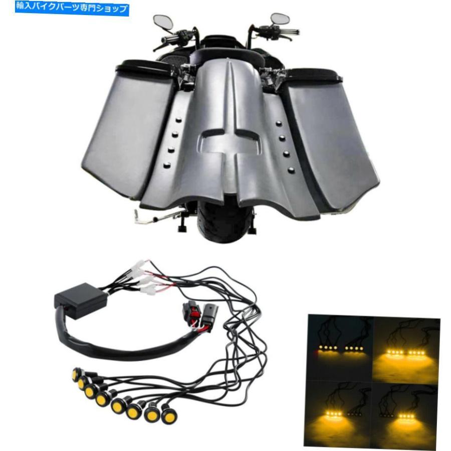 Rear Fender ハーレーツーリングロードキンググライドバッグの利益のリアフェンダーテールライトフィット2014-2020 Rear Fender Tail Light Fit For H リアフェンダー-バイク-車、バイク、自転車
