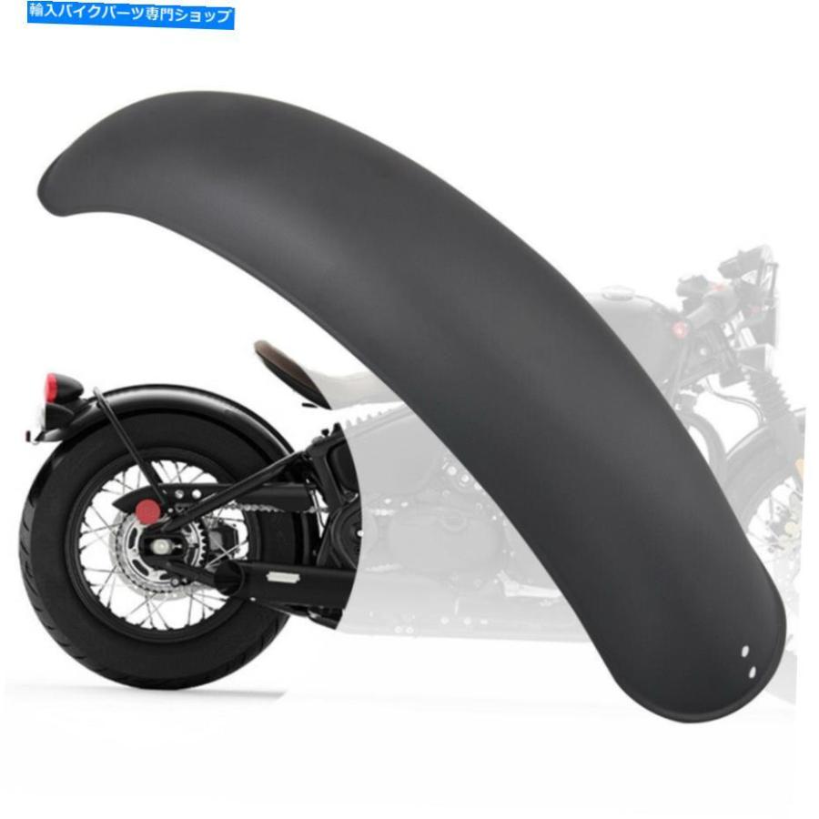 Rear Fender ハーレーボバーのためのマットブラックユニバーサルメタルオートバイリアフェンダーマッドガード Matte Black Universal Metal Motorcycl