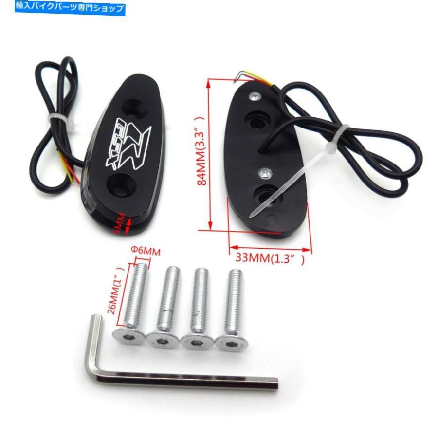 Mirror Suzuki GSXR 600 750 01-04用LEDシグナルミラーブロックOFF