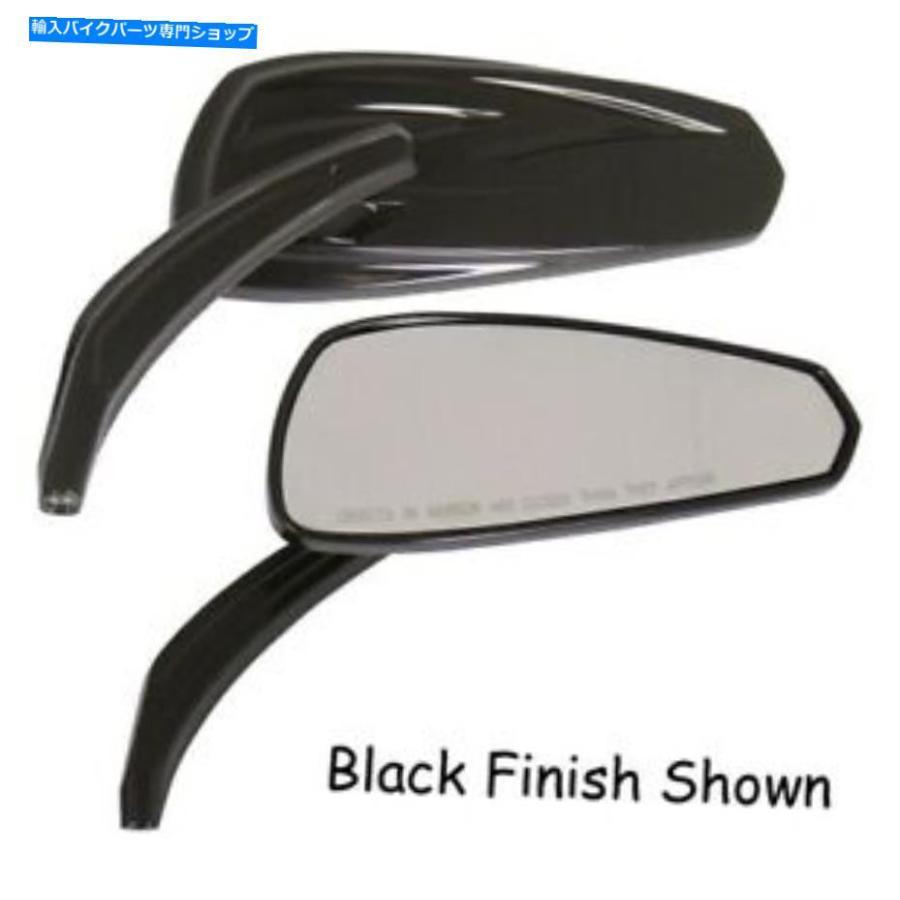 Mirror V-Fファクター47065ブラックハンドルバーマウント右＆左ミラー