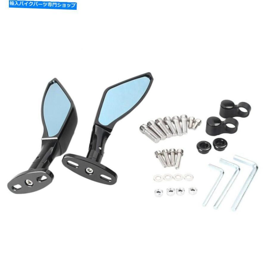 Mirror CNCユニバーサルリアサイドミラーリアビューブラックフィットオートバイ CNC Universal Rear Side Mirrors Rearview Black Fit Motorcycle