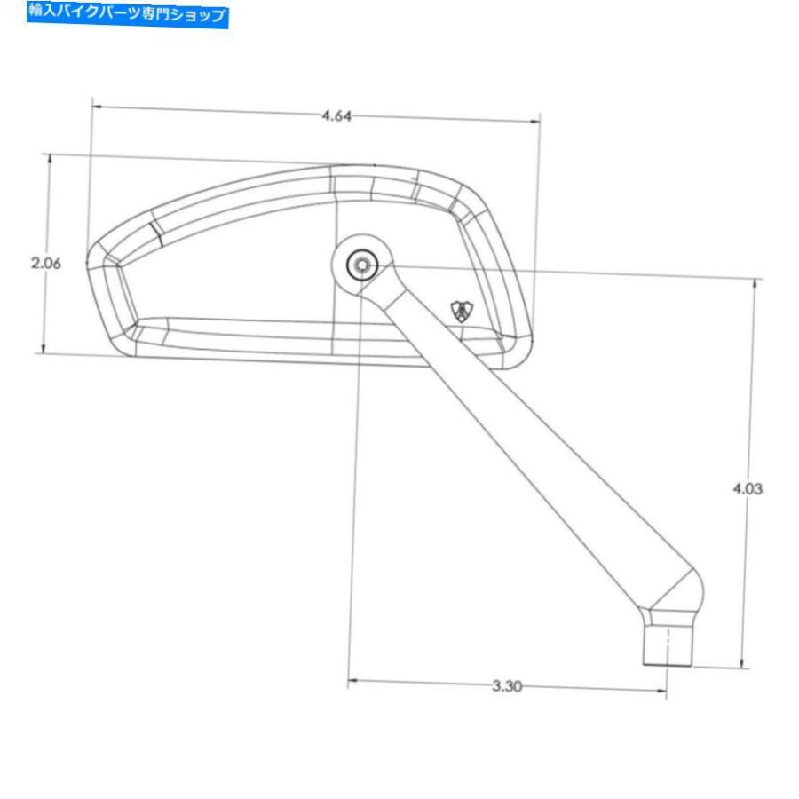 Mirror Arlen Ness 510-021 Tearchop鍛造ビレットミラーチタン右CNC