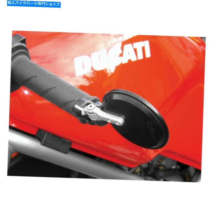 Mirror CRG Hindsight Lanesplitterバーエンドミラーブラック左サイド