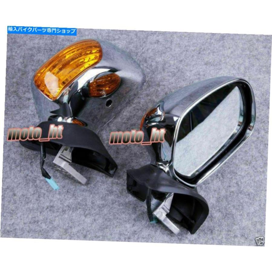 Mirror バックビューサイドミラークロム決定づけるフィットホンダゴールドウィング1800 GL1800 2001-2011 Rearview Side Mirrors Chrome Left Right Fit Hon バイク-フレーム-その他フレーム関連用品