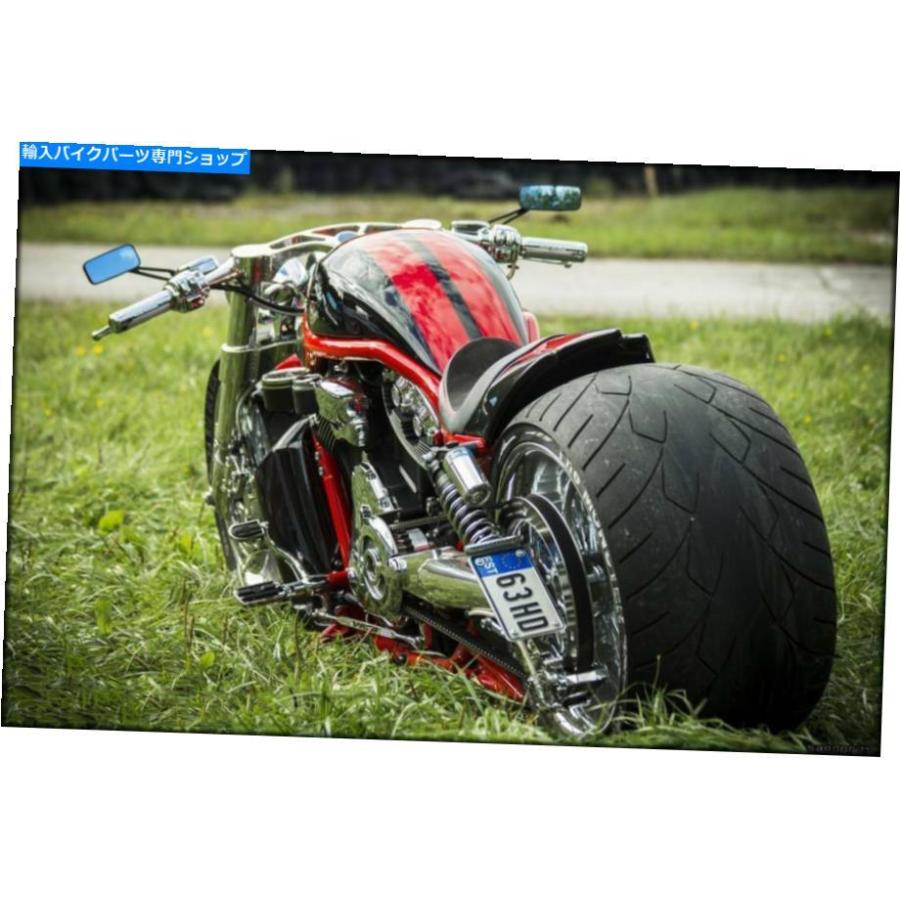 Mirror Harley Davidson Night Rod Sportster XL 1200長方形のオートバイのミラーJQ For Harley Davidson Night Rod Sportster XL 1200 Rectangle Motの画像