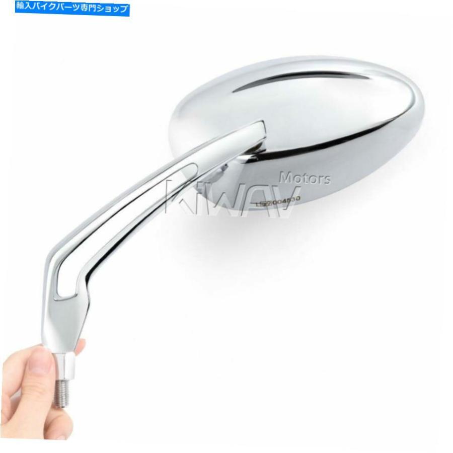 Mirror Magazi Oval ChromeリアサイドミラーM10＆5/16 