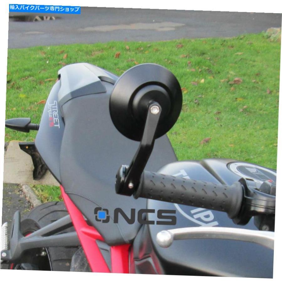 Mirror CNCラウンドアルミ製バーエンドミラーTriumph Streetトリプル