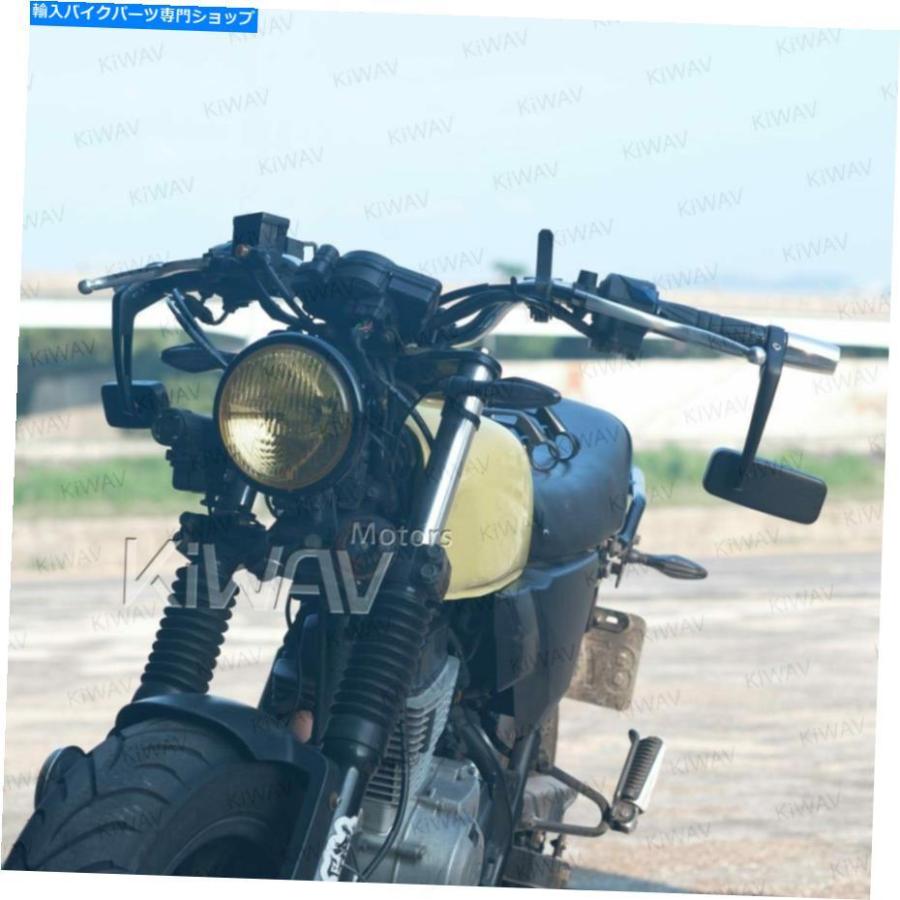 Mirror バーエンドミラークラシック矩形黒重M6相応う勝ちえる迅速さトリプル Bar end mirror Classic rectangular black heavy M6 fits Triumph Spe