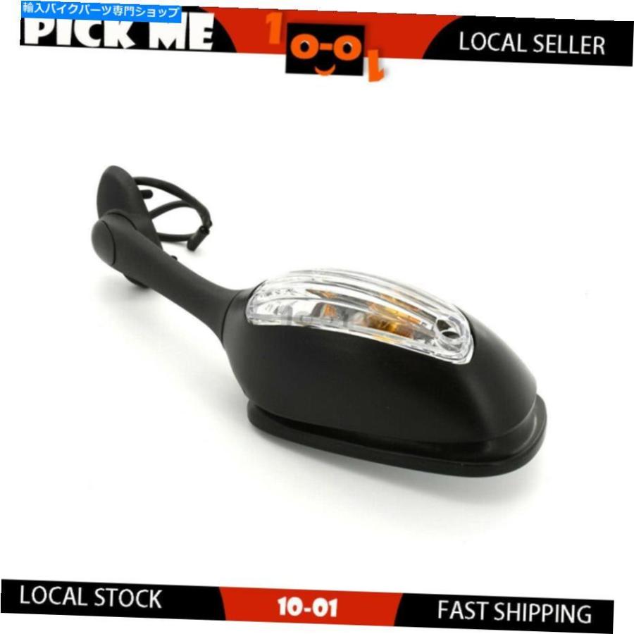 Mirror 合図ともし火付き添い人リアビューミラー右ハンドフィットスズキGSX R750K 2008 2009 Rear View Mirror With Signal Light Right Hand Fit Suzuki バイク-車、バイク、自転車
