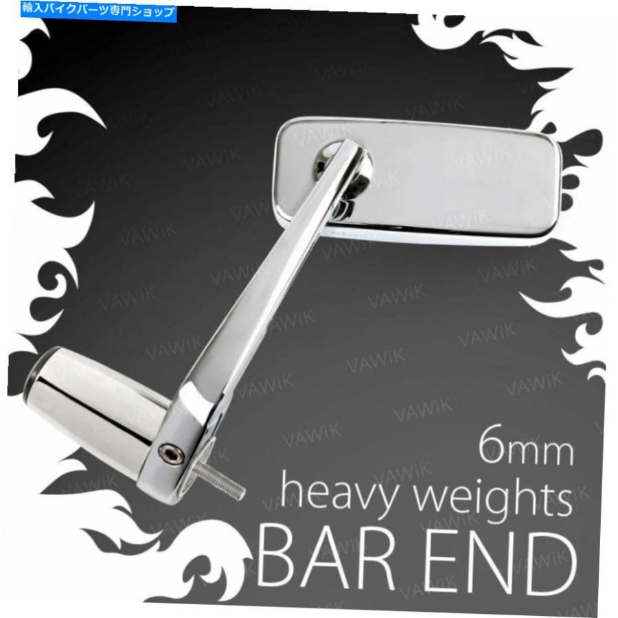 Mirror VAWIKバーエンドミラークラシッククローム+ヘビーバーエンドボルトオンM6用YAMAHA YZF R1 VAWiK Bar End Mirror CLASSIC Chrome + Heavy Bar E
