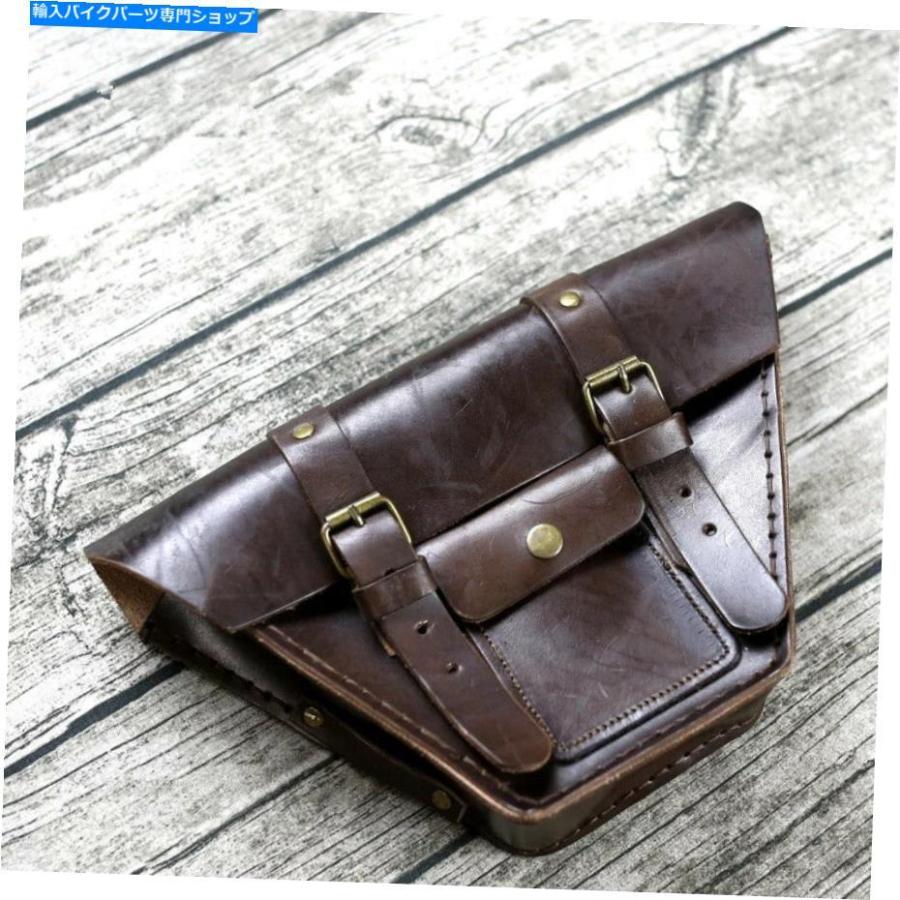 サイドバック ユニバーサルカフェレーサーオートバイレザーバッグ収納