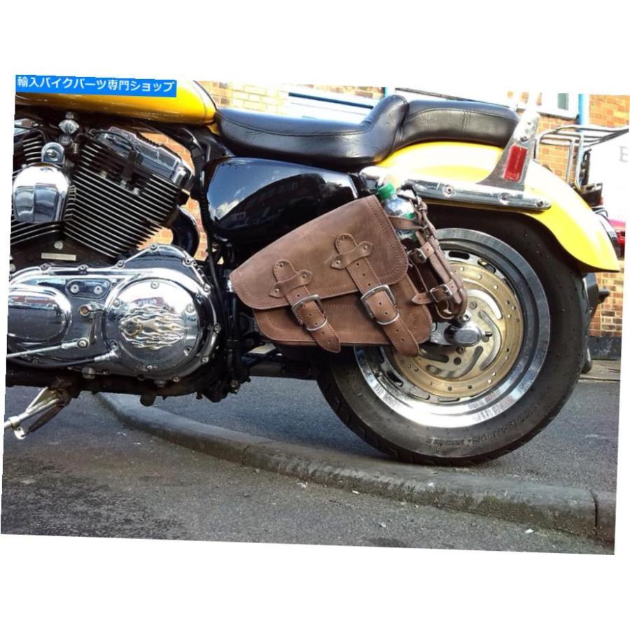 サイドバック ハーレーダビッドソンスポーツスターブラウンレザー
