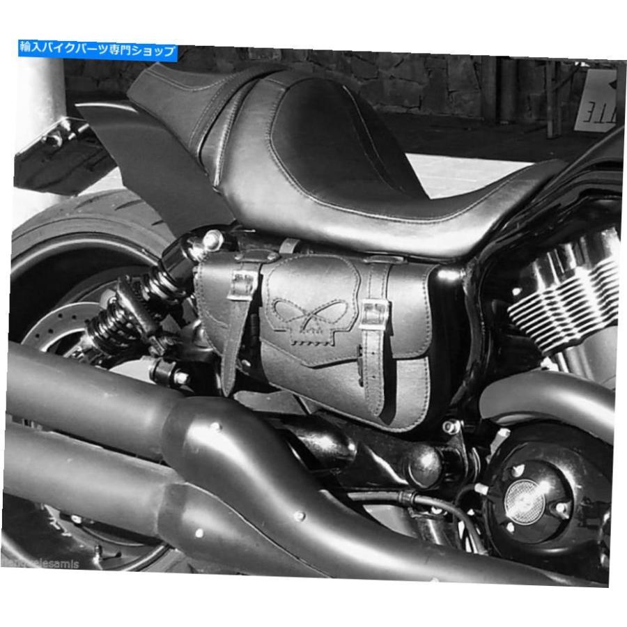 サイドバック サドルバッグサイドレザースカル（ハーレーVロッドナイトロッドスポーツスターHD） Saddlebag Side Leather Skull (Harley V-Rod Night-｜reright-store
