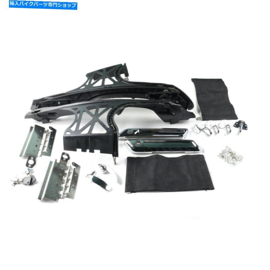 サイドバック ワンタッチ開口部サドルバッグラッチふたハードウェアカバーHingeキットハーレー One Touch Opening Saddlebag Latch Lids Hardware Cov_1