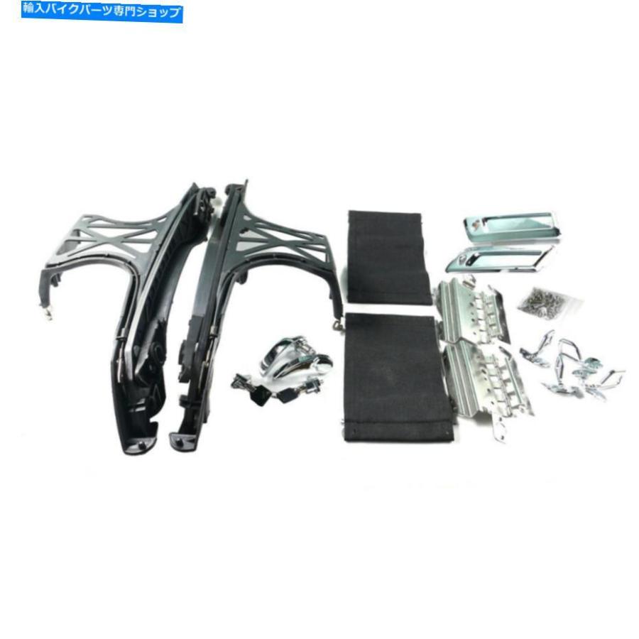 サイドバック ワンタッチ開口部サドルバッグラッチふたハードウェアカバーHingeキットハーレー One Touch Opening Saddlebag Latch Lids Hardware Cov_2