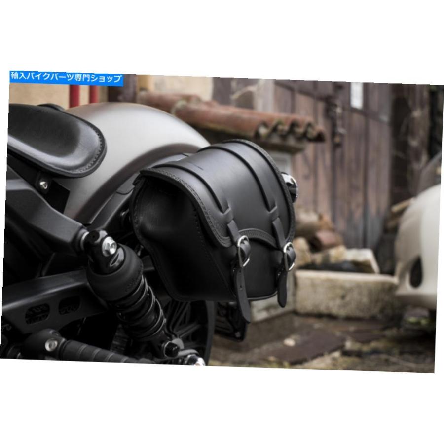 サイドバック 2018年 - 2021 Indian Scout Bobberレザーサドルバッグ左サイドエンドスケオオ FOR 2018 - 2021 INDIAN SCOUT BOBBER LEATHER SADDLE BAの画像