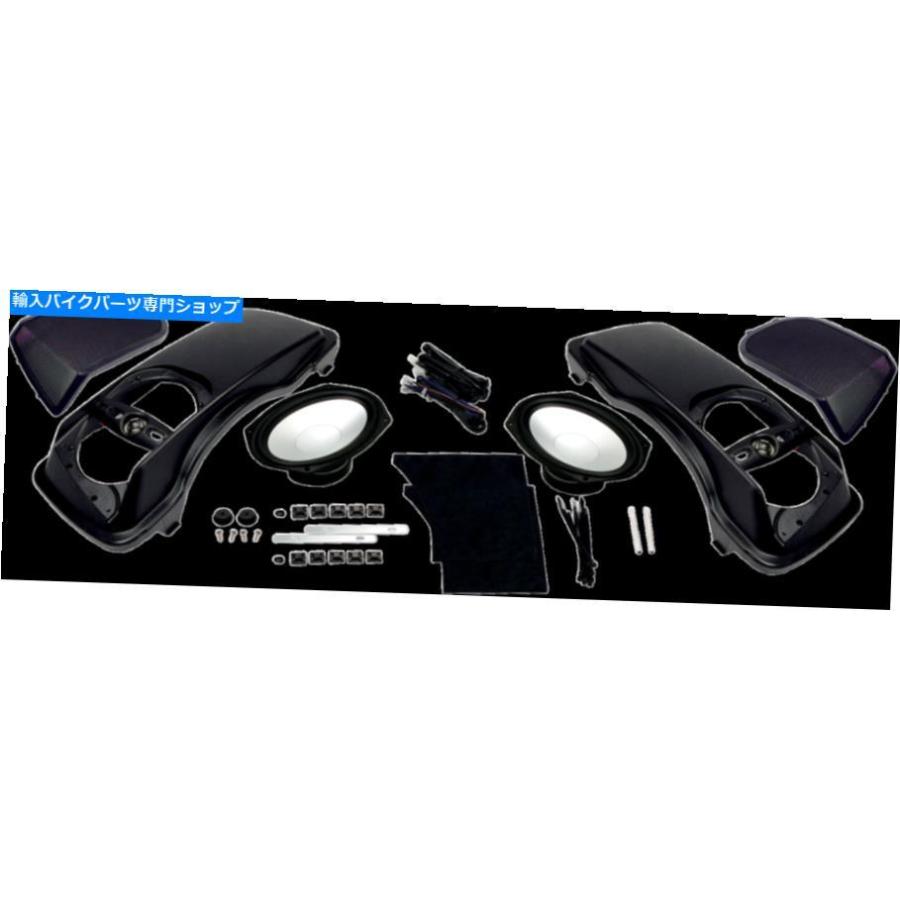 サイドバック HOGTUNES BLACK 6X9サドルバッグスピーカーLID一揃いの道具98-13ハーリーツーリングFLHX FLHT Hogtunes Black 6X9 Saddlebag Speaker Lid Kit