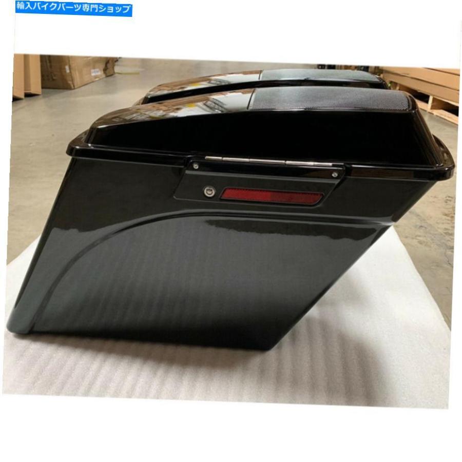 サイドバック 5 \"ストレッチ拡張サドルバッグw / 6x9\"ハーレーツーリング93-13のためのスピーカーふた 5\" Stretched Extended Saddlebags w/ 6x9\"Speaの画像