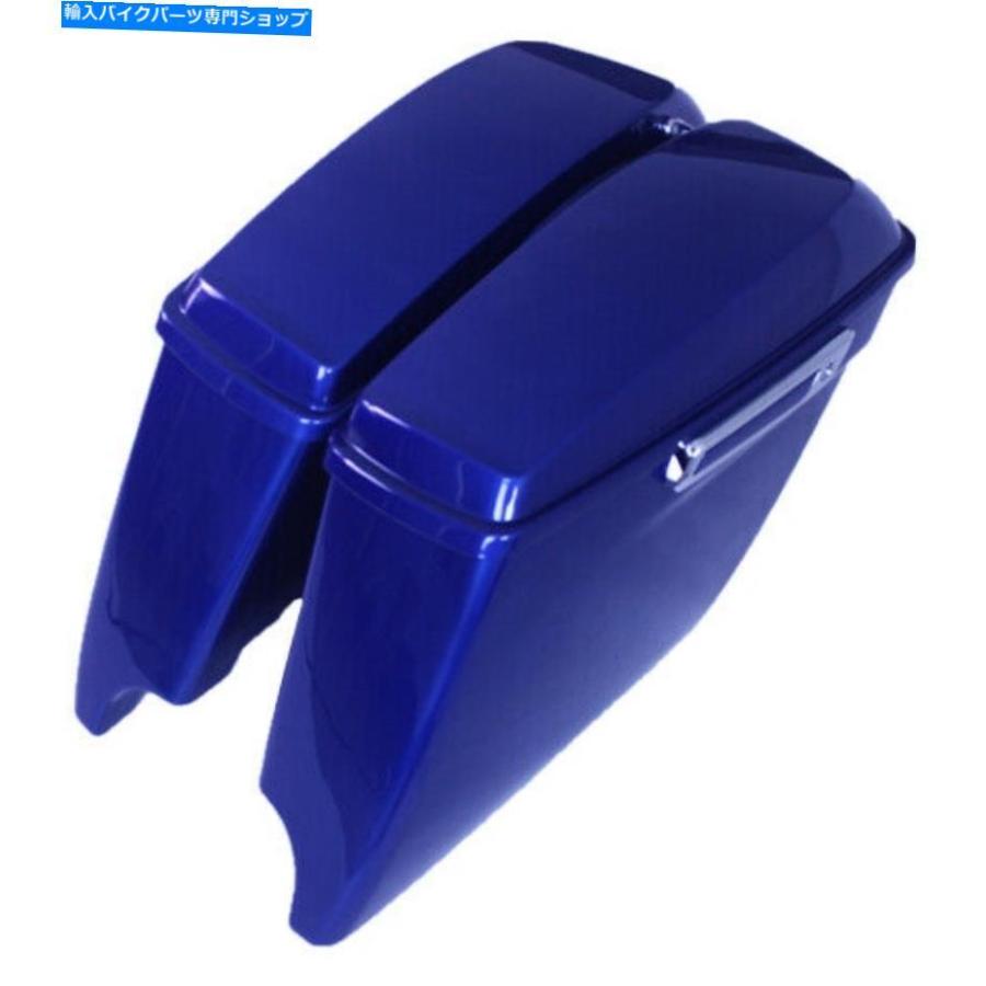 サイドバック スーペリアブルーカラー4.5 \"ハーリーツーリング2014-2020のためのラッチ付きABSサドルバッグ Superior blue color 4.5\"" ABS Saddlebags"