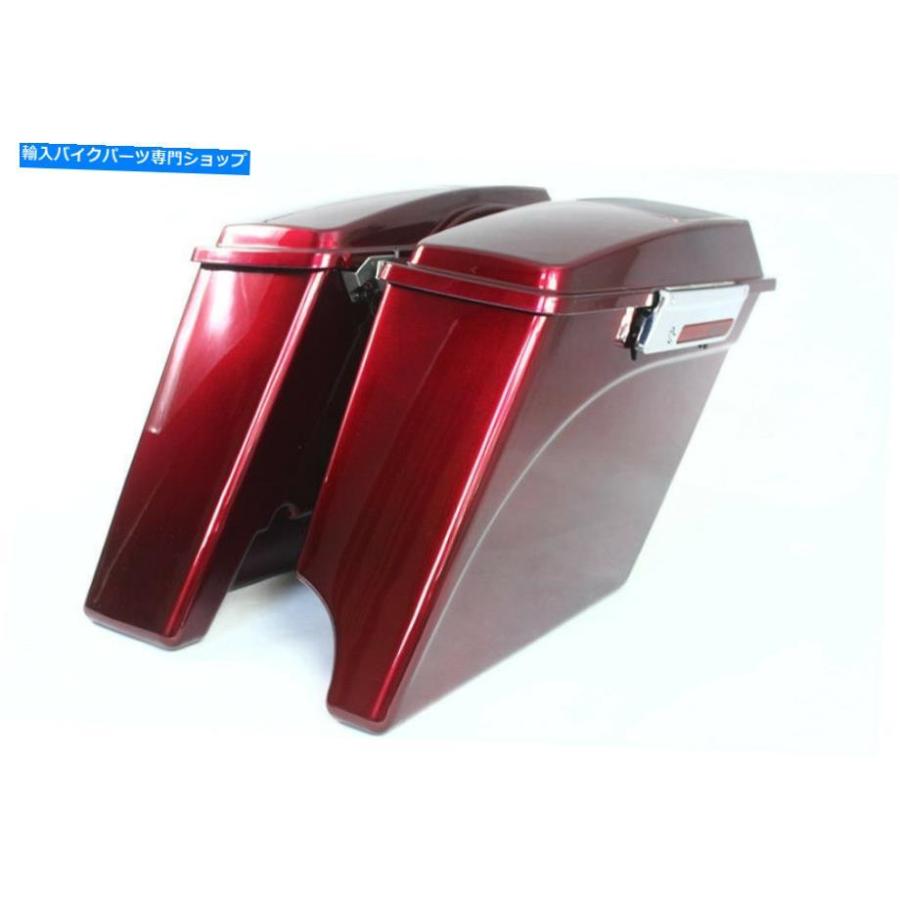 サイドバック ベロシティレッドサングロ2インチ1 1993-13 4 \"取りひろげるサドルバッグハーレー6×9金棒引きの王冠 Velocity Red Sunglo 2インチ1 1993-13 4\"" extend" フレーム-バイク-車、バイク、自転車