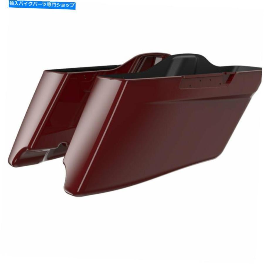 サイドバック ビリヤードレッドCVOテーパーストレッチサドルバッグボトムスライドハーレーツーリング14+ Billiard Red CVO Tapered Stretched Saddleb
