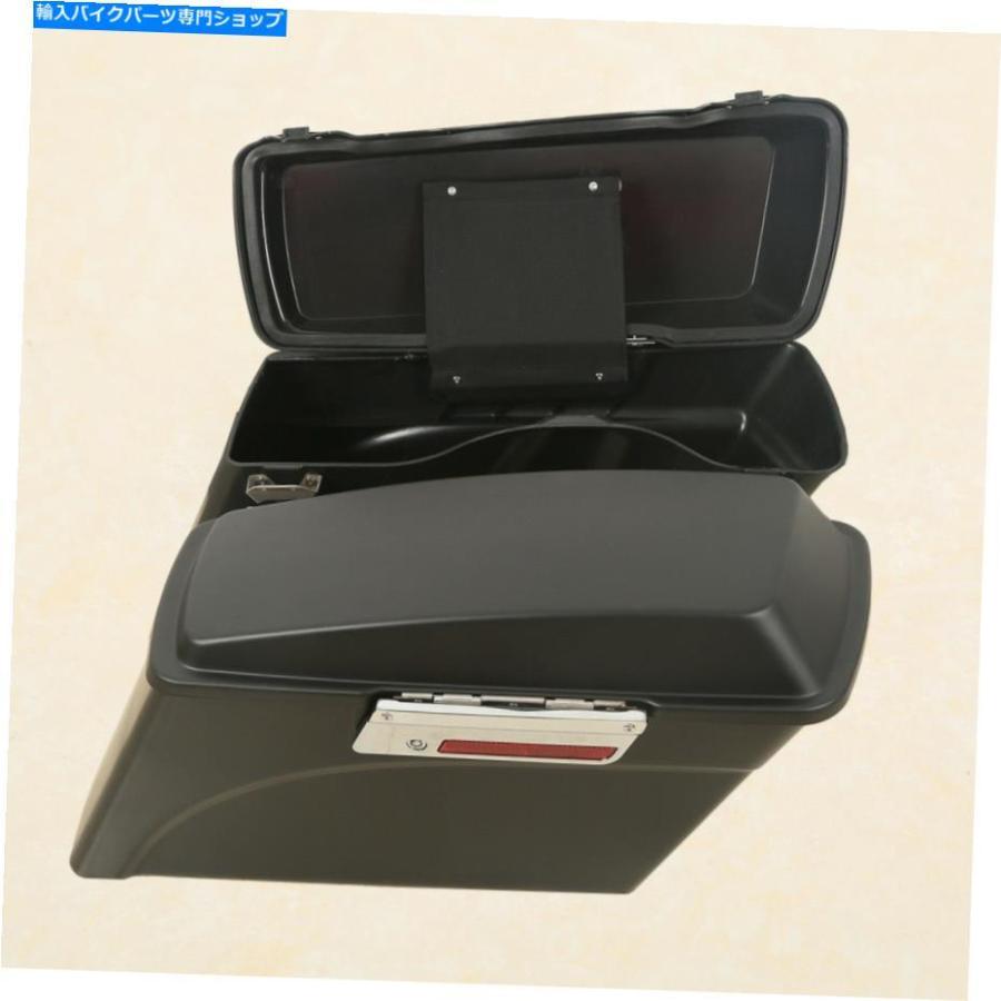 サイドバック ハーリークラシックFLSTC Softail 84-17のためのハードサドルバッグ＆コンバージョンブラケットフィット Hard Saddlebags & Conversion_2