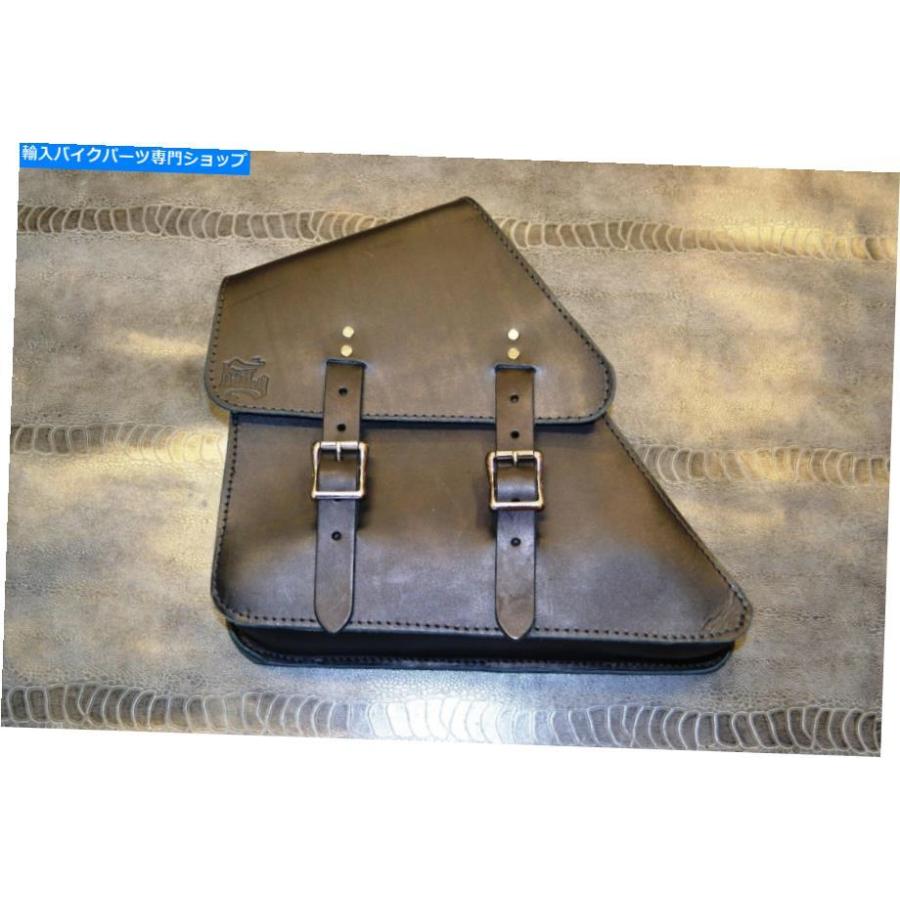 サイドバック Harley Dyna 82-94 FXR左サイドブラックソロバッグレザー