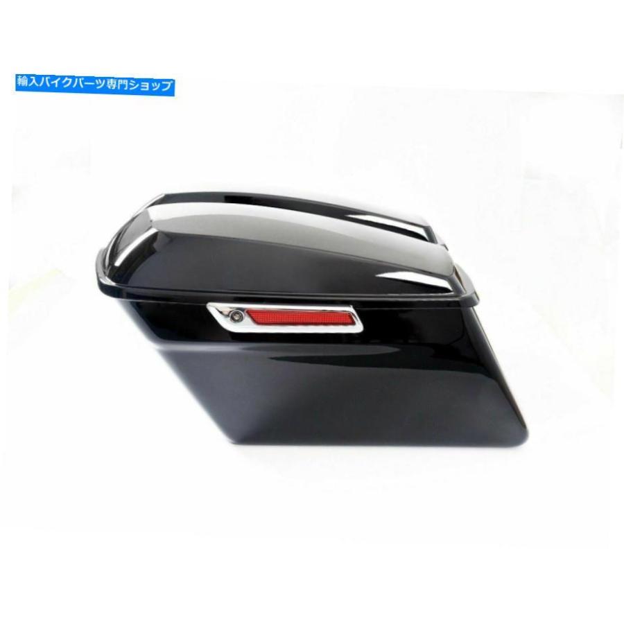 サイドバック 鮮やかなブラックの硬いサドルバッグ2014年とハーレーダビッドソンツーリング Vivid Black Hard Saddlebag fit for 2014 plus Harley Daの画像