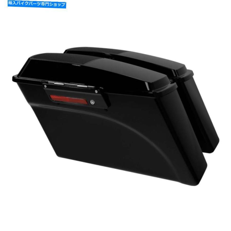 サイドバック Black SaddleBag 6x9 ''スピーカーのふた/ブラケットフィットハーレーソフト1986-2013 Black Saddlebag 6x9'' Speaker Lid w/ Bracket Fの画像