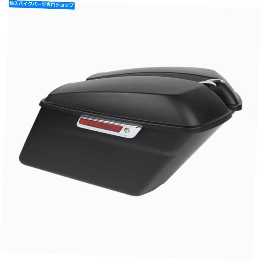 サイドバック マットブラックサドルバッグw /ラッチフィットハーレーロードキングストリートグライド2014-2020 Matte black SaddleBags w/ Latch Fitの画像