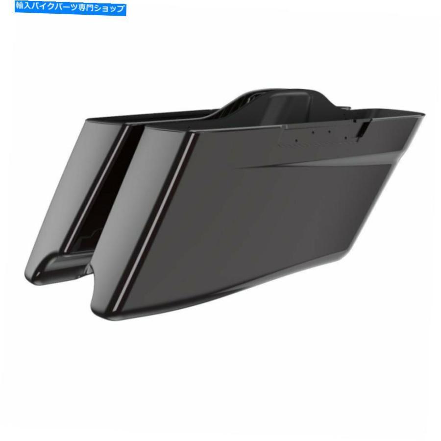 サイドバック Blacked Cayenne CVOテーパーストレッチ拡張サドルバッグのハーレー14+ Blackened Cayenne CVO Tapered Stretched Extended Saddlebag L