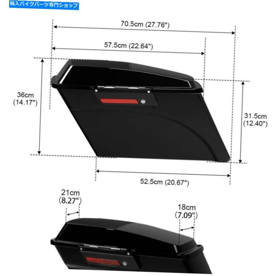 サイドバック ハードサドルバッグ6''X9 \"スピーカーふた+ブラケットフィットハーレーソフト1984-2017 2016 Hard Saddlebag 6''x9\"" Speaker Lid+ Brack"_1