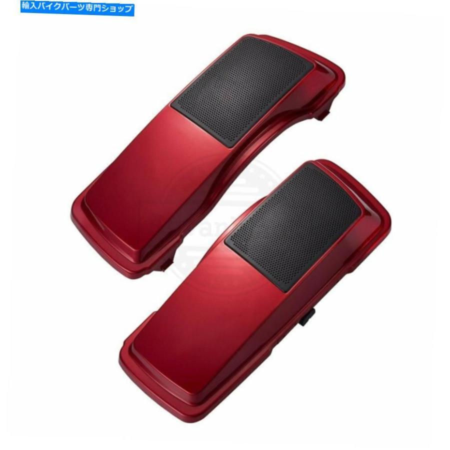 サイドバック エンバーレッドサングローサドルバッグスピーカーのふたフィットハーレーストリートロードエレクトラ93-13 Ember Red Sunglo Saddlebagsの画像