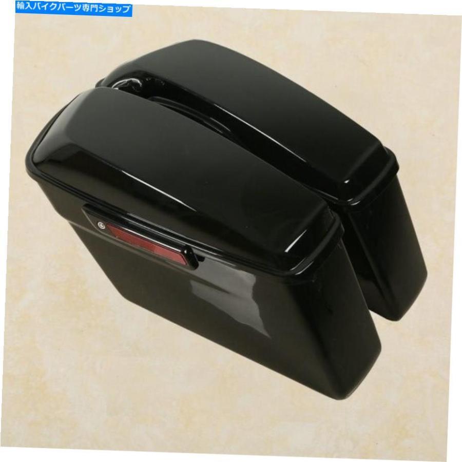 サイドバック ハードサドルバッグサドルバッグブラックラッチキーはハーレーツーリング2014-2020 2019 18 Hard Saddlebags Saddle Bags Black Latch Kの画像