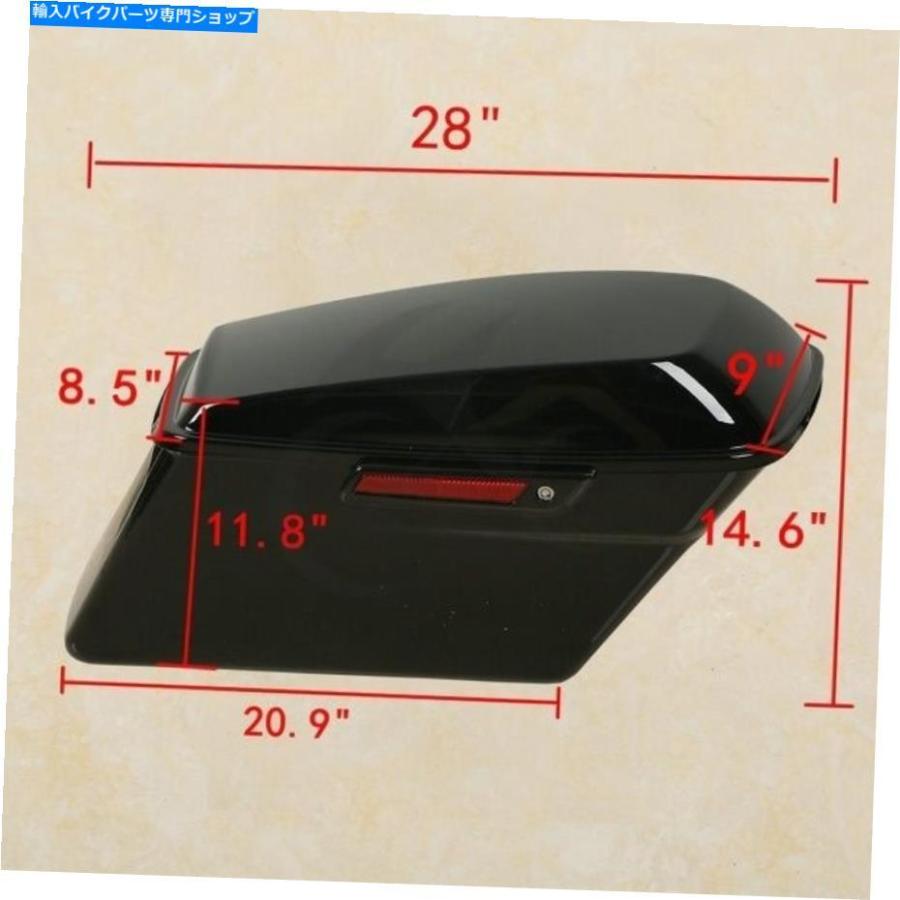サイドバック ハードサドルバッグサドルバッグブラックラッチキーはハーレーツーリング2014-2020 2019 18 Hard Saddlebags Saddle Bags Black Latch Kの画像