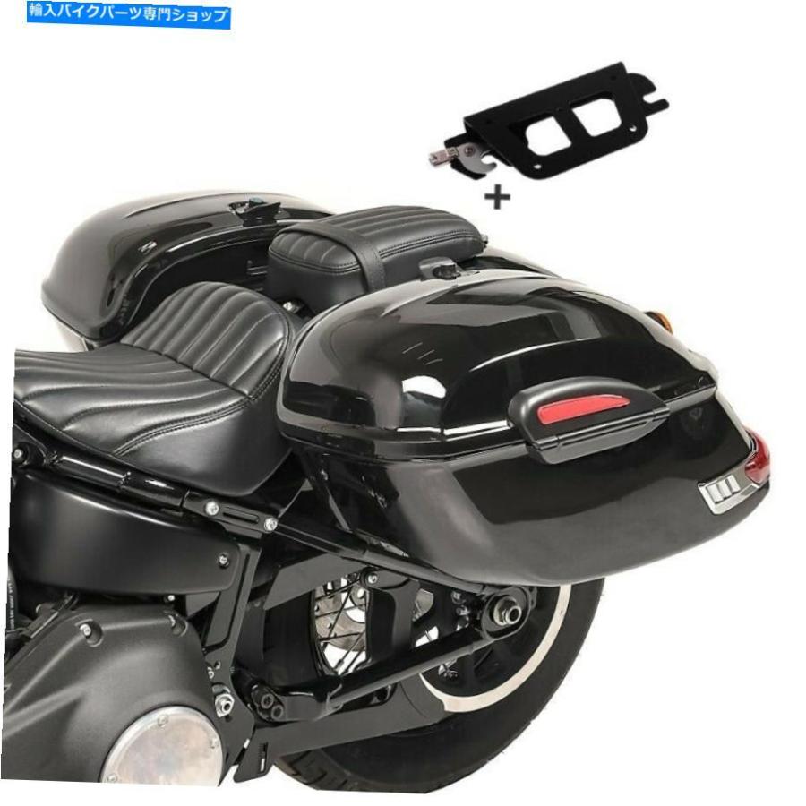 サイドバック ハーレーソフト標準のハードサドルバッグ標準2020サイドケース取り外し可能なデラウェア Hard saddlebags for