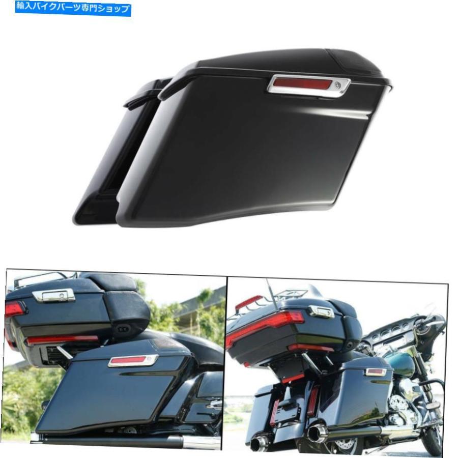 サイドバック 4 \"ハーレーのためのラッチのためのw / latch cvo道グライド2014-2020 4\" Extended Hard Saddlebags W/ Latch For Harley Touring CVO Rの画像