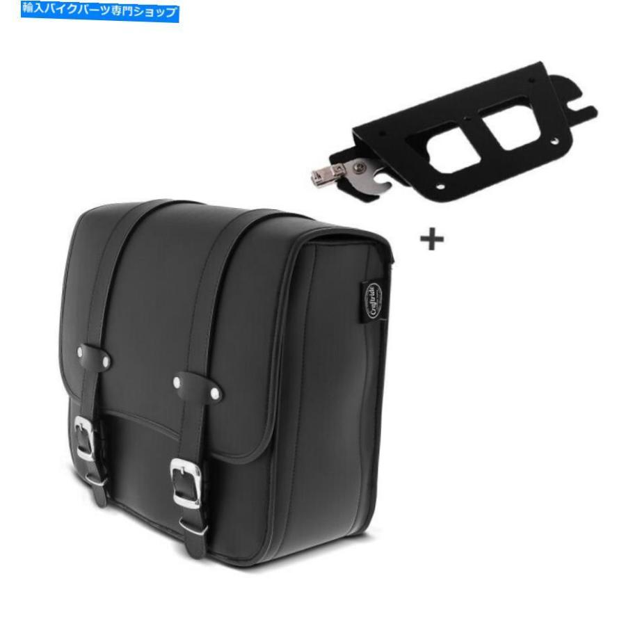サイドバック サドルバッグ17L +のサポートハーレーソフトデラックス18-20 Saddlebag 17L + support detachable for Harley Softail Deluxe 18-20 lef